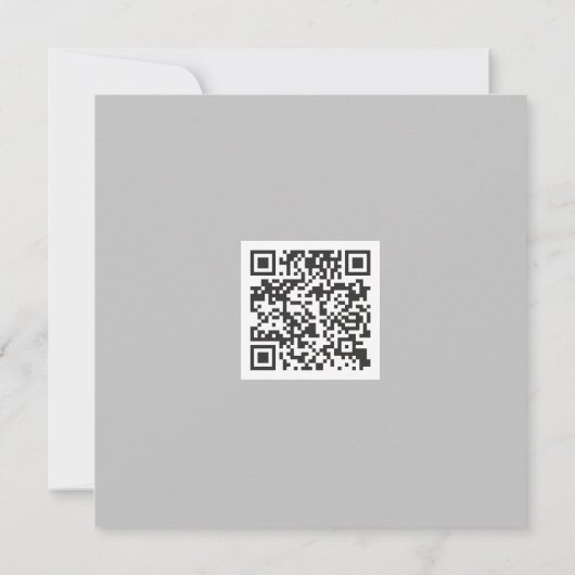 QR Code Clean Monochrome Moderne Classy Vibe Kaart (Achterkant)