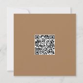 QR Code Clean Monochrome Moderne Vibe Kaart (Achterkant)