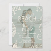 QR code coastal beach destination wedding Kaart (Voorkant)