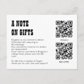 QR Code Collage Fund -cum-Thank You Grad Enclosure Informatiekaartje (Voorkant)