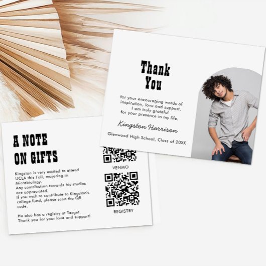 QR Code Collage Fund -cum-Thank You Grad Enclosure Informatiekaartje