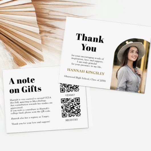 QR Code Collage Fund -cum-Thank You Grad Informatiekaartje