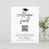 QR Code Collage Fund Graduation Party Sign (Staand voorkant)