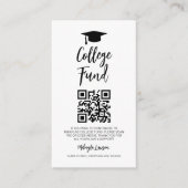 QR Code College Fonds Afstudeerfeest Afstuderen Informatiekaartje (Voorkant)