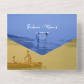 QR Code Colorful Photo Wedding All In One Uitnodiging (Achterkant)