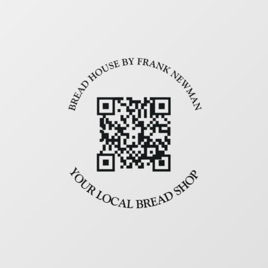 QR-code Commerciële winkel Raamsticker (Vel)