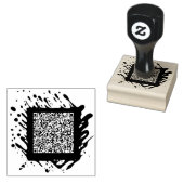 QR Code Company Logo hier Rubberstempel (Gestempeld)