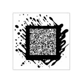 QR Code Company Logo hier Rubberstempel (Afrduk)