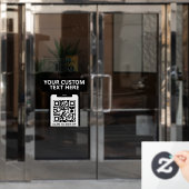QR Code Company Logo Modern Minimalistisch Schoon  Raamsticker (Kantoordeur)