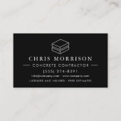QR Code Concrete Cement Construction Services Visitekaartje (Voorkant)
