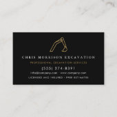 QR Code Construction Excavator Heavy Equipment Visitekaartje (Voorkant)