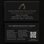 QR Code Construction Excavator Heavy Equipment Visitekaartje