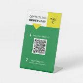 QR-code contactloos digitaal menubord op voetstuk Reclamebord Met Voetstuk (Voorkant)