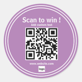 qr code contest url simpel win business sticker