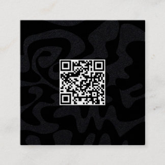 QR Code Cool Zwart-wit Retro Groovy Vierkante Visitekaartje