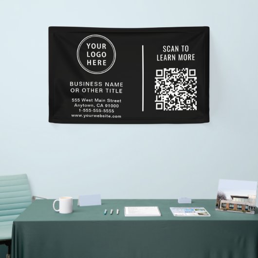 QR Code Corporate Logo Black Spandoek (Beurs)