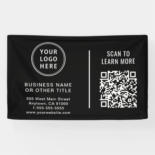 QR Code Corporate Logo Black Spandoek (Horizontaal)