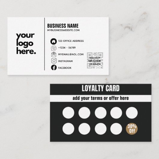 QR Code Corporate Visitekaartje Design Logo (Voorkant / Achterkant)