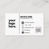 QR Code Corporate Visitekaartje Design Logo (Voorkant)