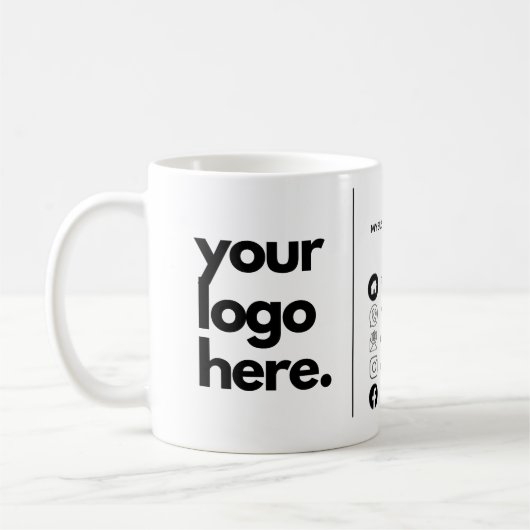 QR Code Corporate Visitekaartje Design Logo Koffiemok (Links)