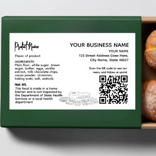 QR Code Cottage Law Eten label sticker