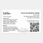 QR-code Cottage Law Voedsel label sticker (Voorkant)