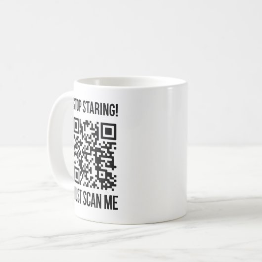 QR-code: Creëer uw toekomst Koffiemok (Voorkant links)