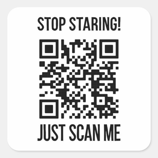 QR-code: Creëer uw toekomst Vierkante Sticker (Voorkant)