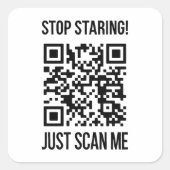 QR-code: Creëer uw toekomst Vierkante Sticker (Voorkant)