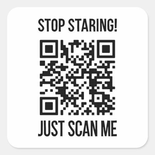 QR-code: Creëer uw toekomst Vierkante Sticker (Voorkant)