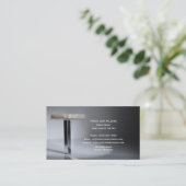 Qr Code Cross Elegant Clergy Business Card Visitekaartje (Staand voorkant)