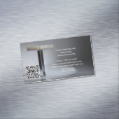 QR Code Cross Priest Business Card Magnet Magnetisch Visitekaartje (Voorbeeld)