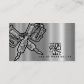 QR Code Custom Artwork  Tattoo Artist Visitekaartje (Achterkant)