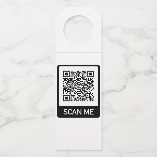 QR Code Custom Bottle Hanger Labels (Voorkant)