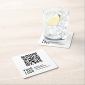 QR Code Custom Logo Coasters Kartonnen Onderzetters (Insitu)