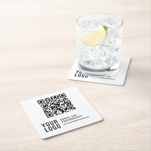 QR Code Custom Logo Coasters Kartonnen Onderzetters (Insitu)