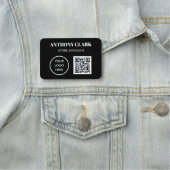 QR Code Custom Logo Medewerker Magnetisch Bedrijf Naamplaatje (In situ)