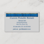 QR Code, Custom Portable Toilet Rentals Visitekaartje (Voorkant)