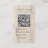 QR Code Custom Social Media Handyman Tools Visitekaartje (Achterkant)