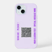 QR Code Custom Tekst Uw Gepersonaliseerde iPhone C 15 Case (Achterkant)