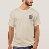 QR Code Custom Tekst Zakelijk Promotie T-shirt (Voorkant)