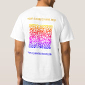 QR Code Custom Tekst Zakelijk T-shirt Kies Kleuren (Achterkant)