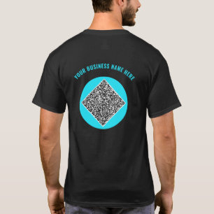 QR Code Custom Tekst Zakelijk T-shirt Kies Kleuren