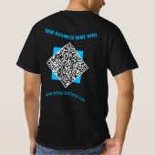 QR Code Custom Tekst Zakelijk T-shirt Kies Kleuren (Achterkant)