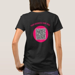QR Code Custom Text Business T-shirt Uw Kleuren