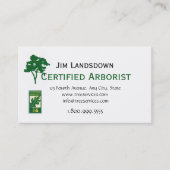QR Code Custom Tree Arborist Business Card Visitekaartje (Voorkant)