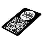 QR Code Customizable Modern Black Business Card Magneet (Linkerzijde)