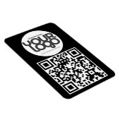 QR Code Customizable Modern Black Business Card Magneet (Rechterzijde)