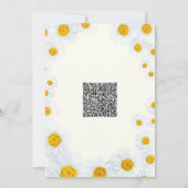 QR Code Daisy Flowers Baby shower Uitnodiging (Achterkant)