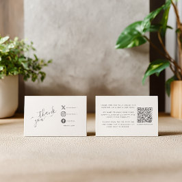 QR code dank u korting Social media iconen Informatiekaartje